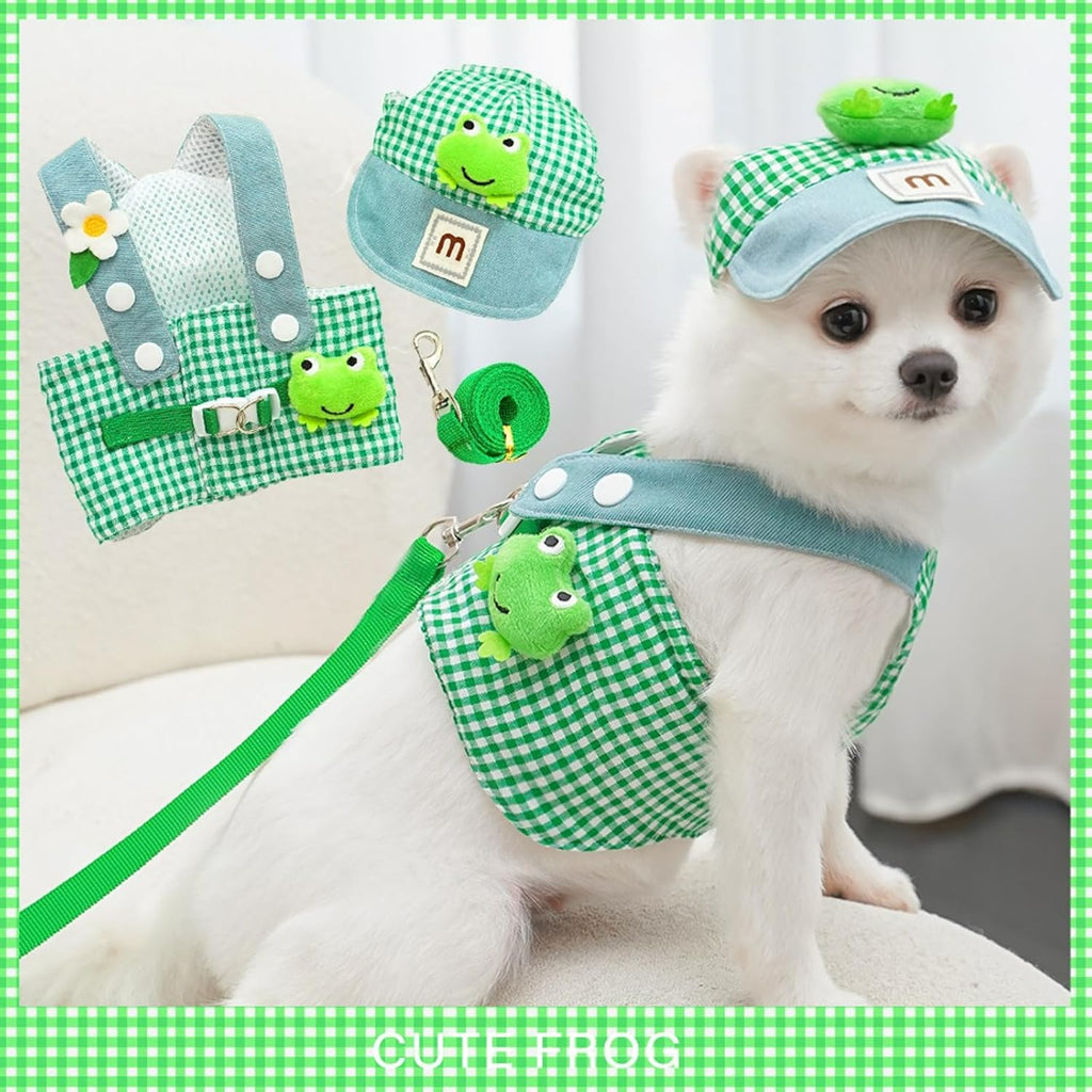 3-in-1 Pet Harness Set with Sun Hat & Leash — UV-Protective, Breathable & Photo-Ready