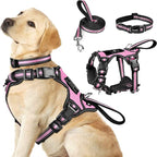 3-in-1 Reflective Dog Harness Set — No-Pull Harness, Collar & Leash for Puppies & Small Dogs