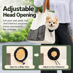 Breathable Canvas Pet Tote Bag – Lightweight & Ventilated Carrier for Cats and Small Dogs