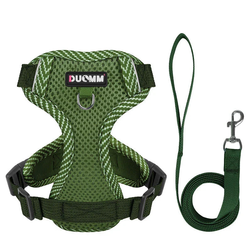 Reflective Dog Harness & Leash Set for Small Dogs – SafeStep