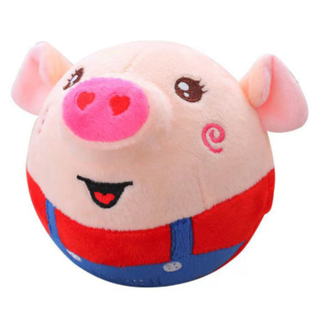 Jumping Pig Interactive Dog Toy – Bouncing Plush Toy for Mental Stimulation & Fun