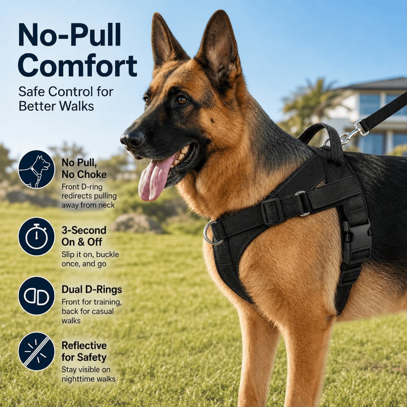 Breathable Mesh No-Pull Dog Harness – Stop Leash Pulling Instantly