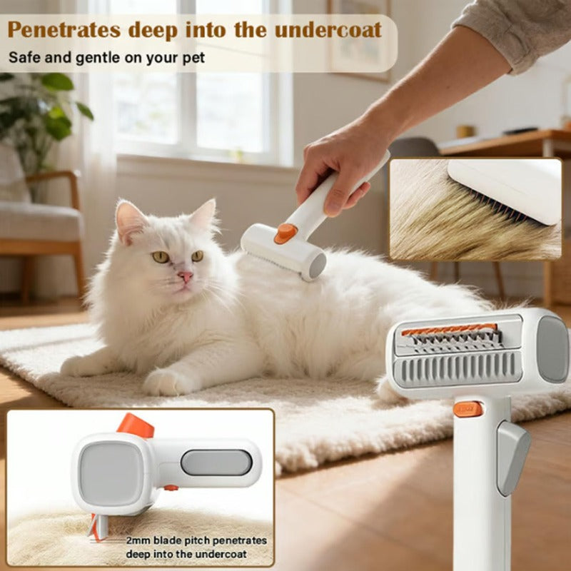 2-in-1 Deshedding Pet Comb for Dogs & Cats — Gentle Detangling & Grooming