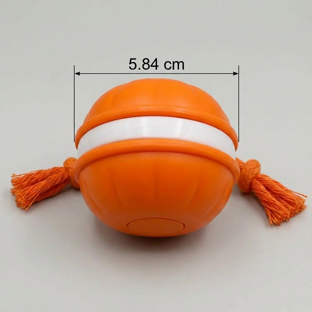 Durable Dog Play Ball with Motion Sensor & Tug Rope – Vet-Approved Colors