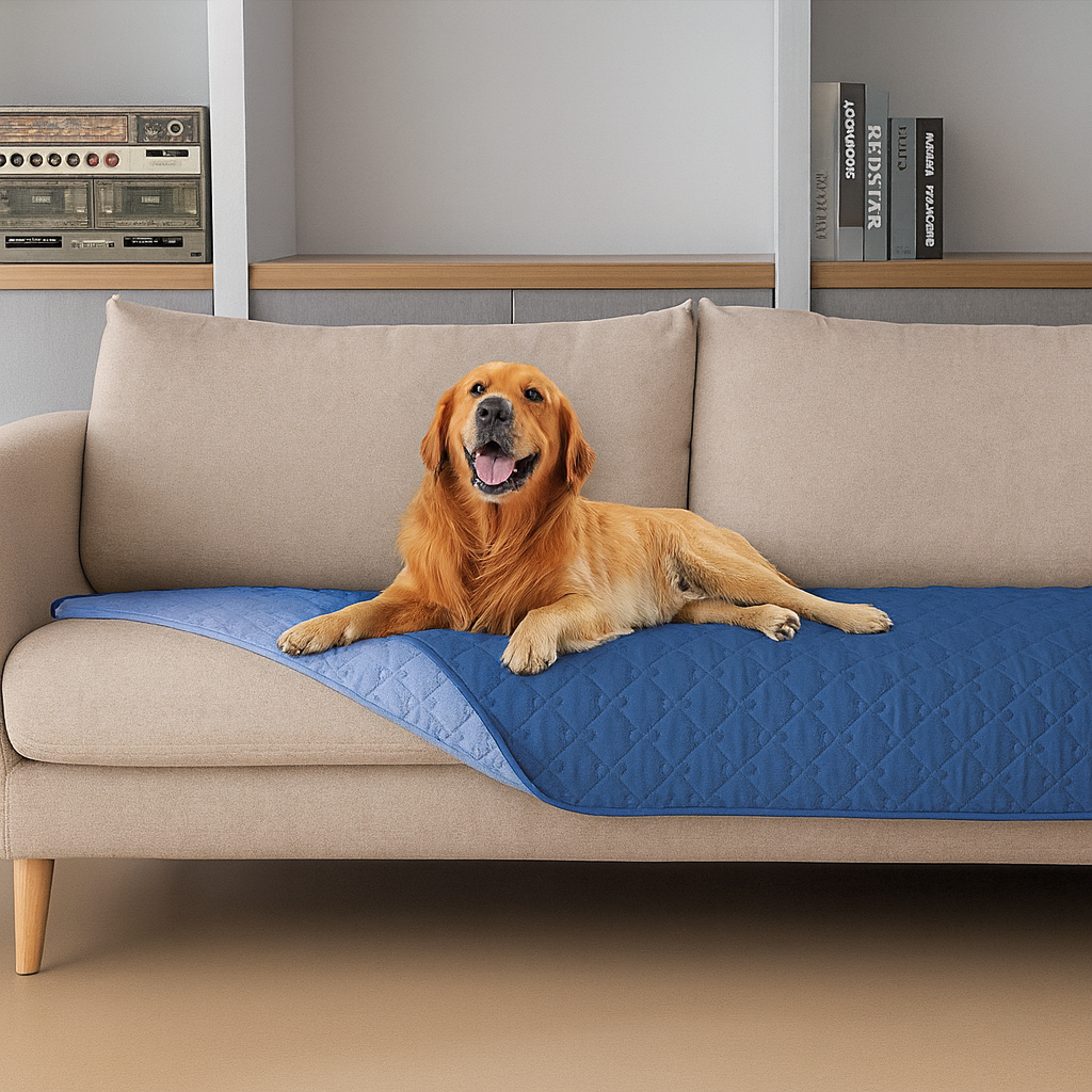 Double-Sided Waterproof Dog Blanket – Reversible Pet Cover for Sofa, Bed & Car