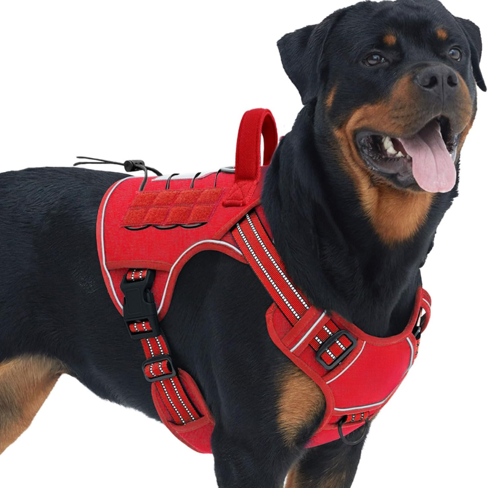 Tactical No-Pull Dog Harness — Adjustable Reflective Vest for Training & Walking