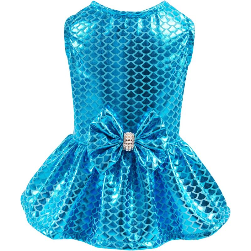 Dog Dress for Small Dogs – Bling Mermaid Sequin Skirt, Summer Puppy Outfit for Girls