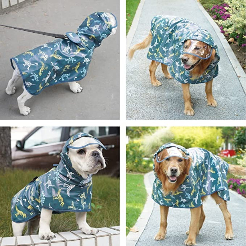 Dog Raincoat with Hood – Waterproof, Reflective & Adjustable Fit for Small & Medium Dogs