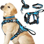 3-in-1 Reflective Dog Harness Set — No-Pull Harness, Collar & Leash for Puppies & Small Dogs