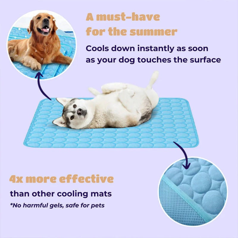 Portable Pet Cooling Mat – No Gel, No Freezing, Instant Relief in Seconds