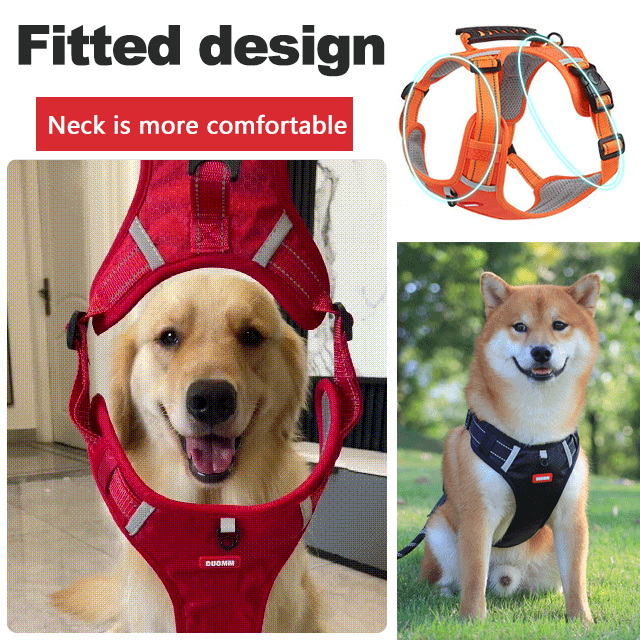 🐶 No-Pull Dog Harness – Breathable, Safe & Escape-Proof for Small to Large Dogs