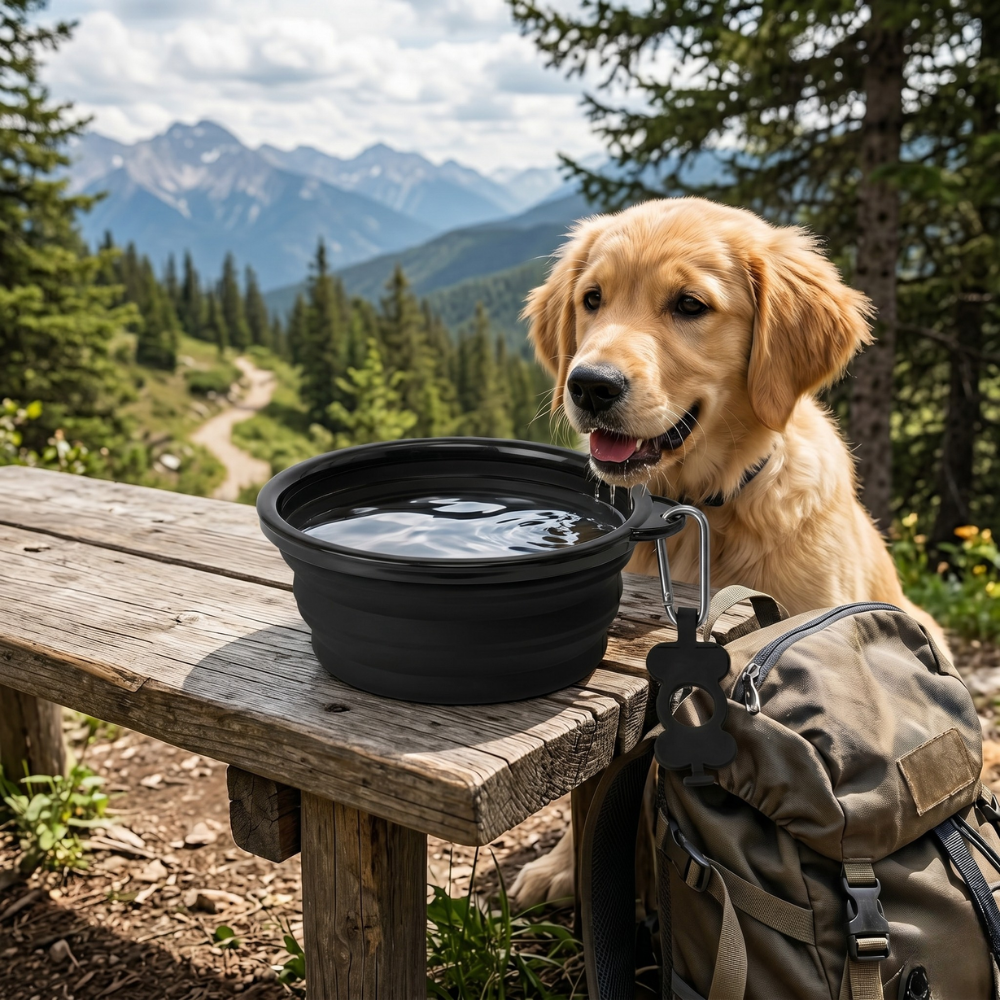 Collapsible Silicone Dog Bowl – Portable Travel Water Bowl for Large & Giant Breeds