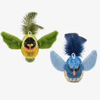 2-Pack Realistic Feathered Bird Cat Toys with Chirping Sound – Interactive Plush for Cats