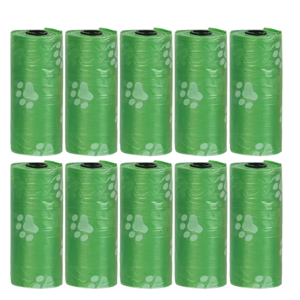 10 Rolls of Leak-Proof Dog Poop Bags – Thick, Tear-Resistant & Odor-Blocking (Black & Green)