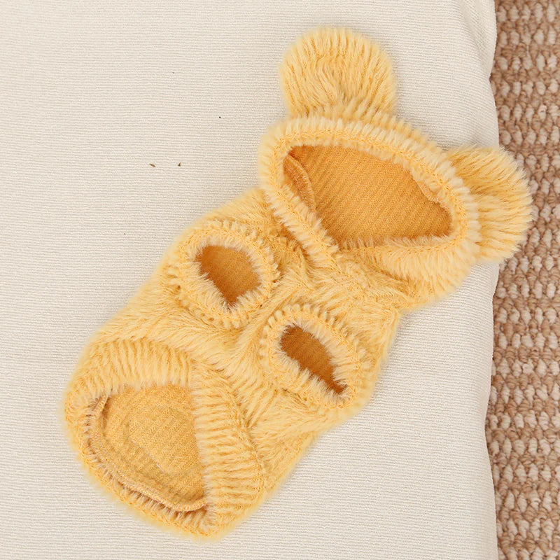 Cartoon Fleece Pet Hoodie – Soft, Snuggly & Super Cute!