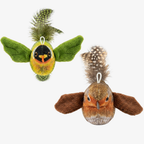 2-Pack Realistic Feathered Bird Cat Toys with Chirping Sound – Interactive Plush for Cats