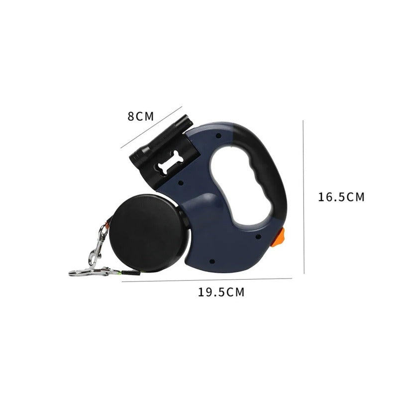 Dual Dog Leash with 360° Tangle-Free Swivel & LED Light