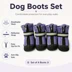 Breathable Mesh Dog Boots – Slip-Resistant & Easy-On Zip Design