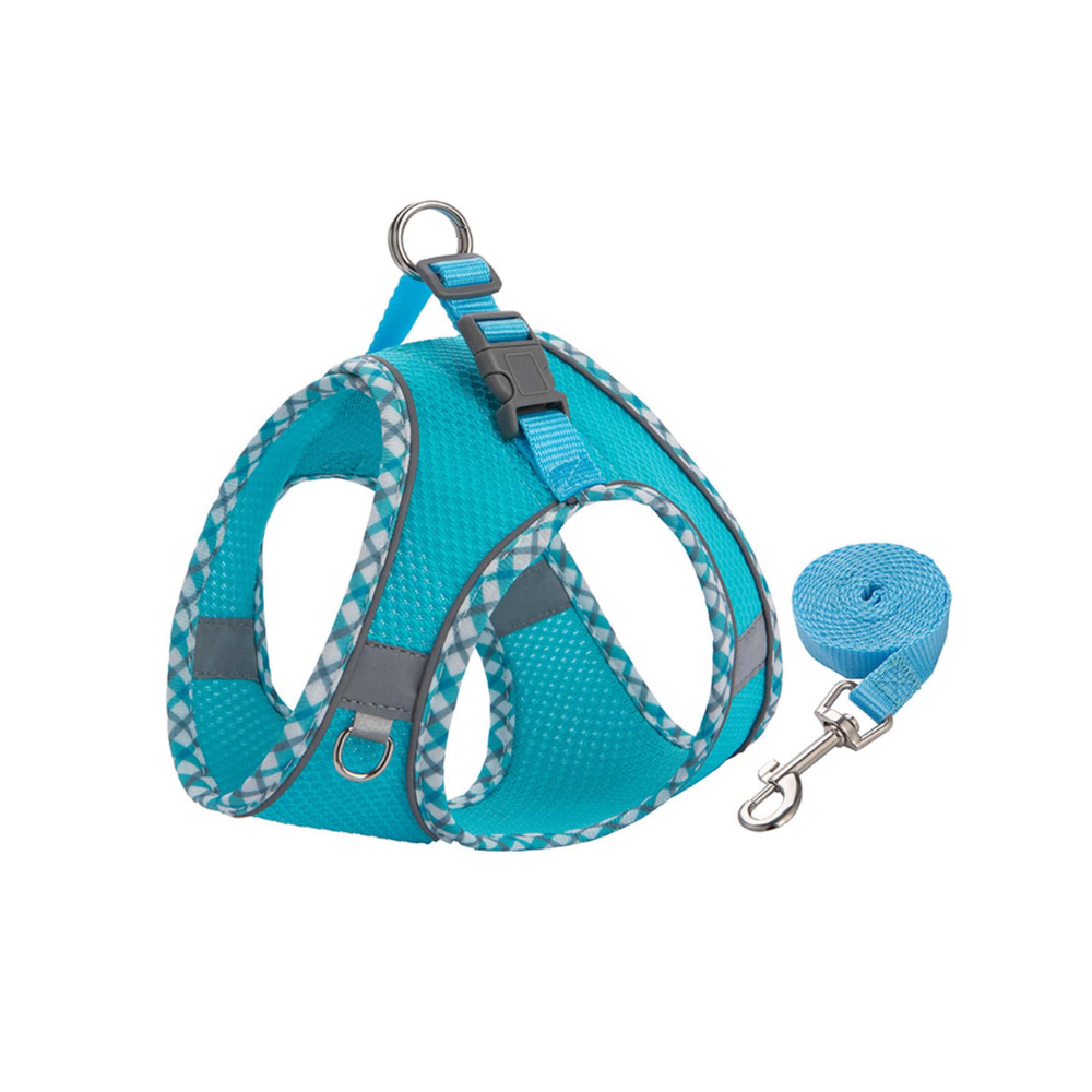 Breathable Mesh Dog & Cat Vest Harness – Reflective, Lightweight, No-Pull Walking Harness