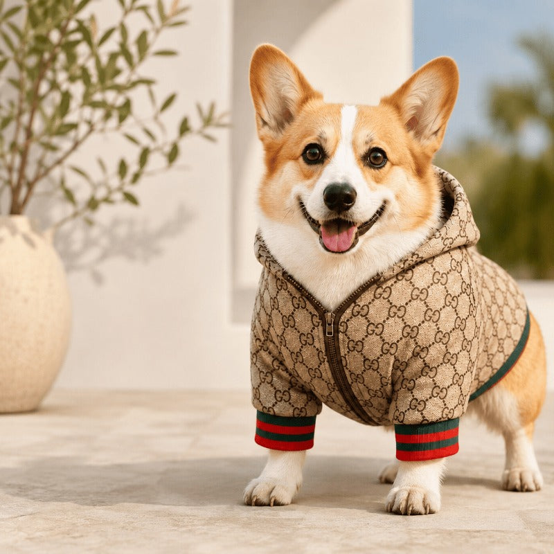 Stylish Warm Dog Jacket – Quilted Tartan Pet Coat with Full Zipper