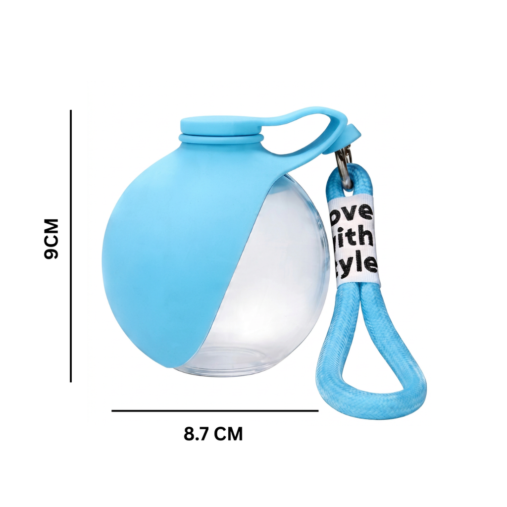 Sphere 2-in-1 Dog Water Bottle with Silicone Bowl – Leakproof Travel Hydration for Dogs