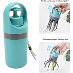 No-Touch Pet Waste Grabber – Hands-Free Dog Poop Scooper with Bag Dispenser & Wrist Strap