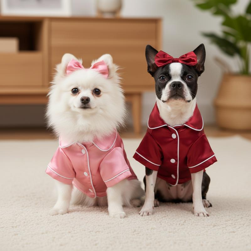 Glossy Pet Pajama Costume Outfit for Small Dogs & Cats