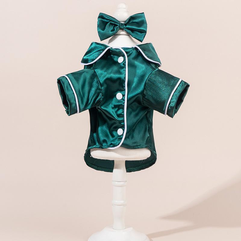 Glossy Pet Pajama Costume Outfit for Small Dogs & Cats
