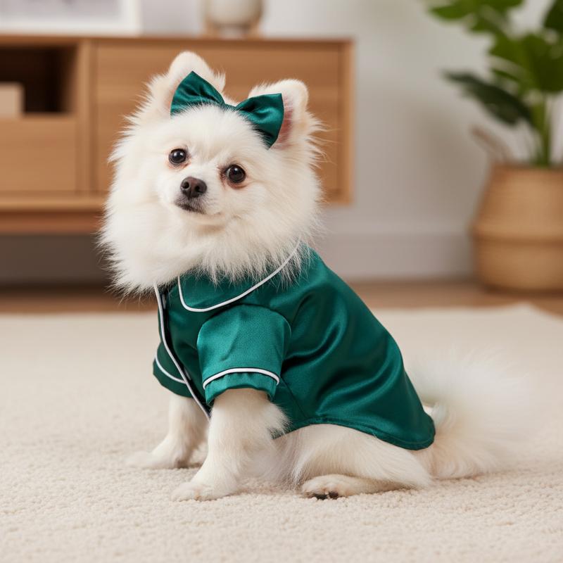 Glossy Pet Pajama Costume Outfit for Small Dogs & Cats