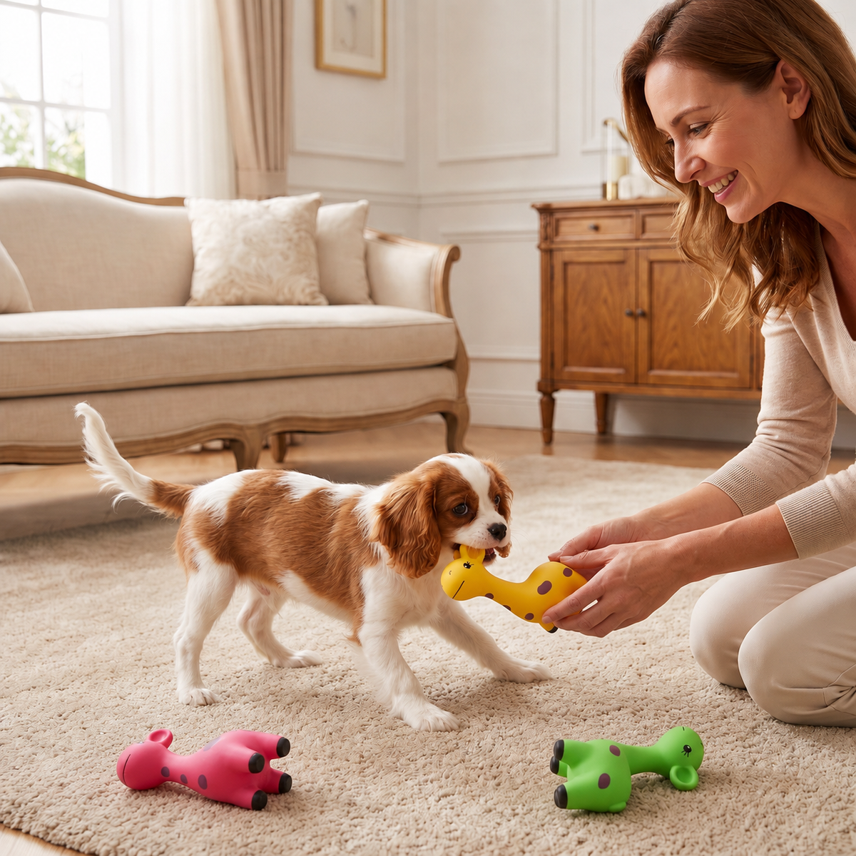 Squeaky Latex Deer Chew Toy for Dogs