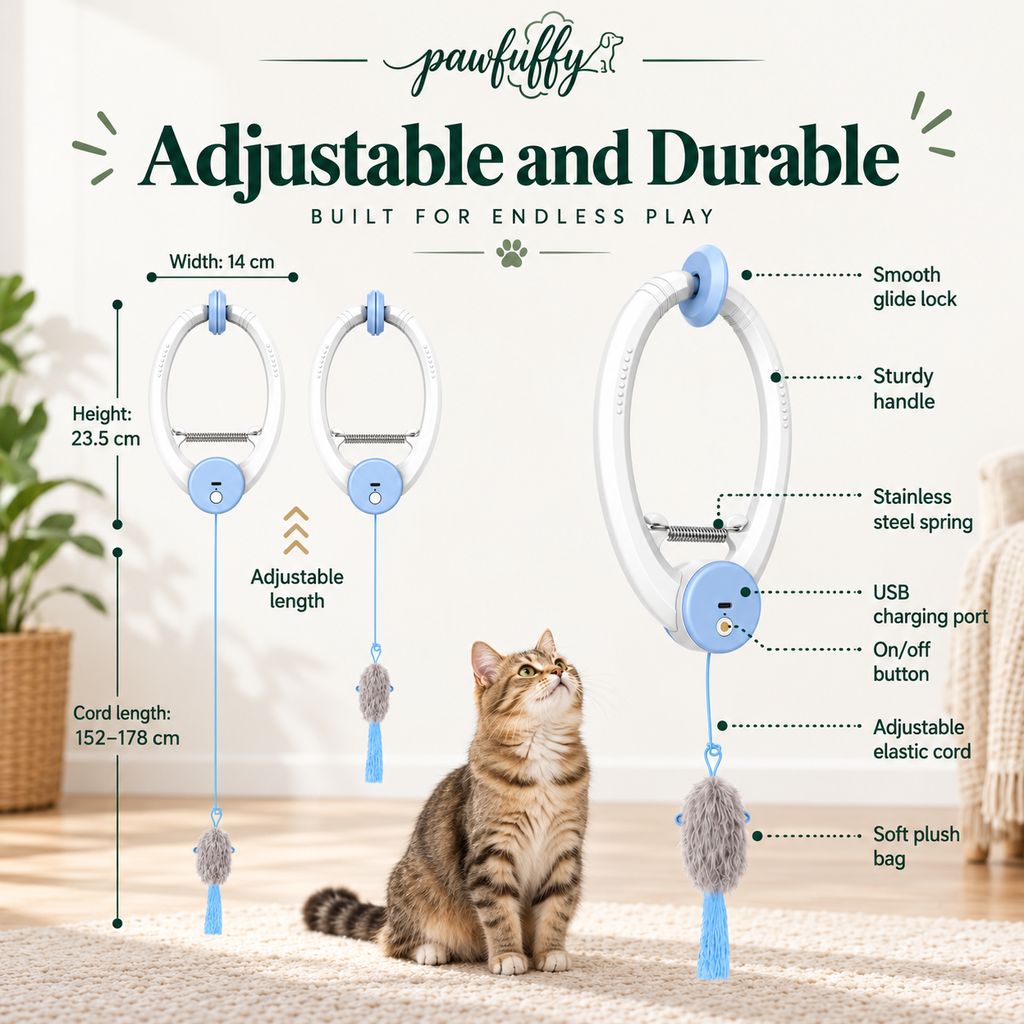 PurrBounce™ – Automatic Hanging Cat Teaser Toy