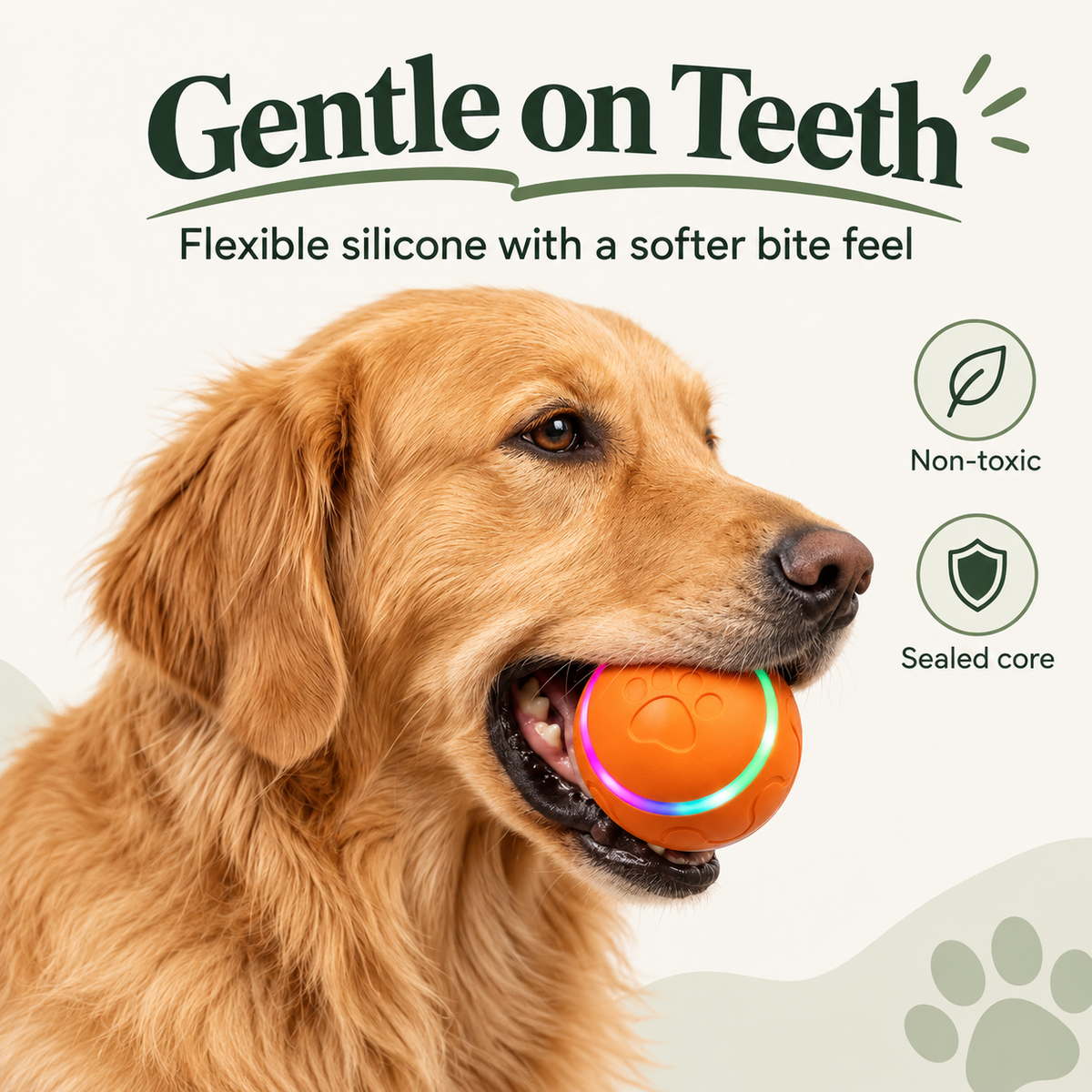 WagOrbit™ - Self-Rolling Interactive LED Dog Ball