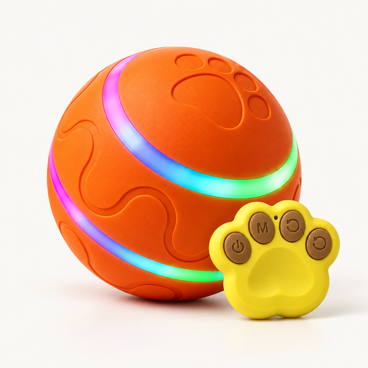 WagOrbit™ - Self-Rolling Interactive LED Dog Ball