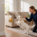 Interactive Hanging Dog Ball Toy with Bouncy Elastic Rope & Mounting Hook