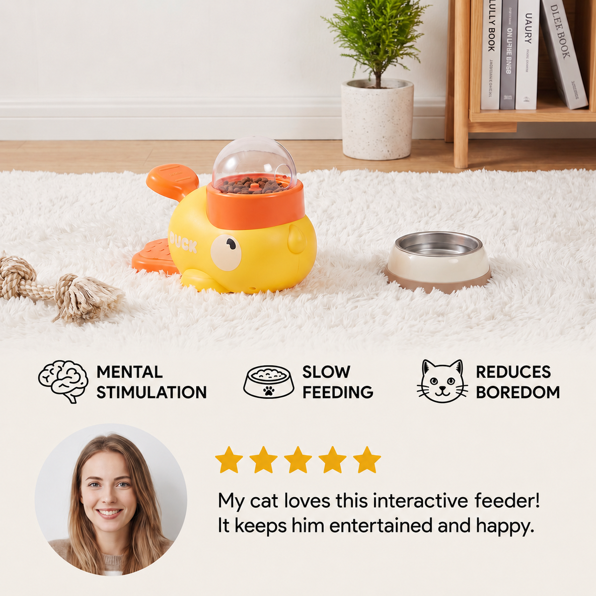 Interactive Cat Food Puzzle Toy — Slow Feed & Mental Stimulation Dispenser