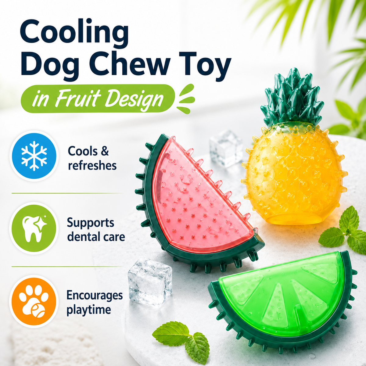 Cooling Fruit Dog Chew Toy