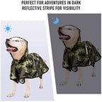Dog Raincoat with Adjustable Belly Strap & Leash Hole – Waterproof, Breathable, High-Visibility Orange
