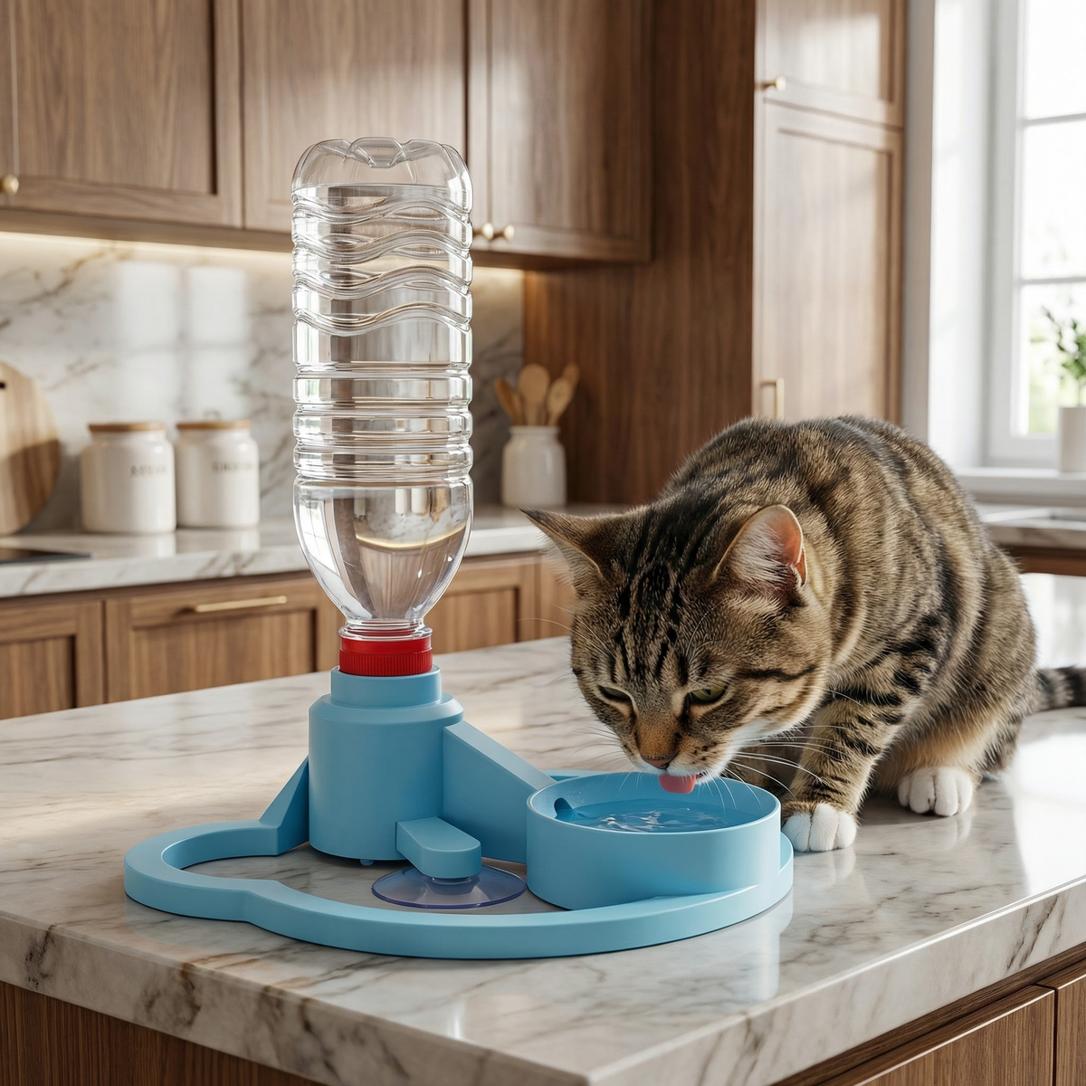 Automatic Pet Water Dispenser – No Power Needed, Spill-Proof & Travel-Friendly