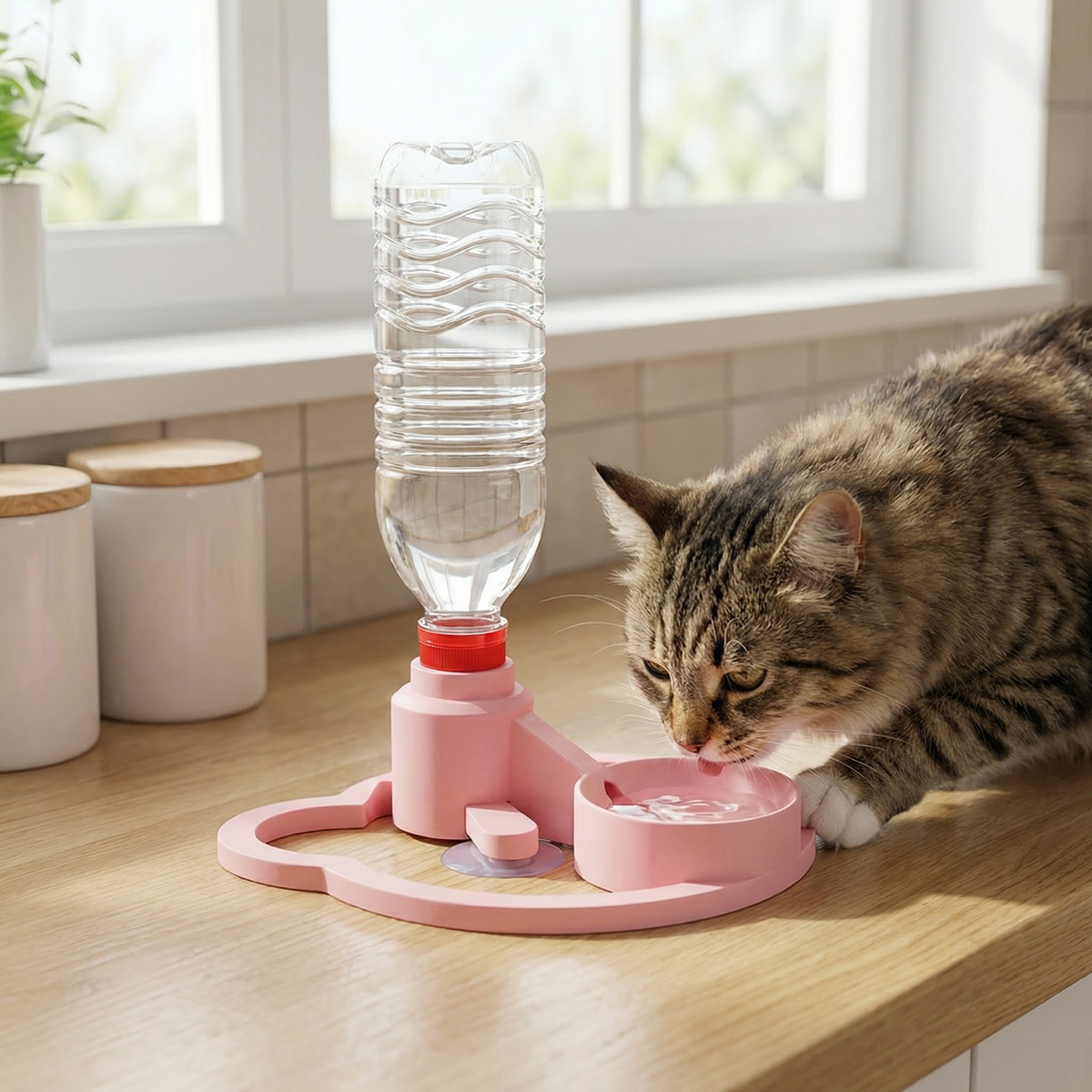 Automatic Pet Water Dispenser – No Power Needed, Spill-Proof & Travel-Friendly