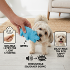 Durable Squeaky Dog Toy – Latex Chew Toy with Fun Animal Sounds