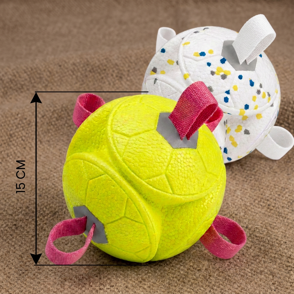 Eco-Friendly Indestructible Dog Ball – Bite-Resistant Tug & Fetch Toy