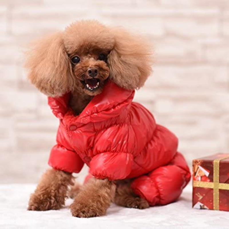Winter Puppy Dog Coat – Waterproof & Windproof Fleece Snowsuit for Small Dogs