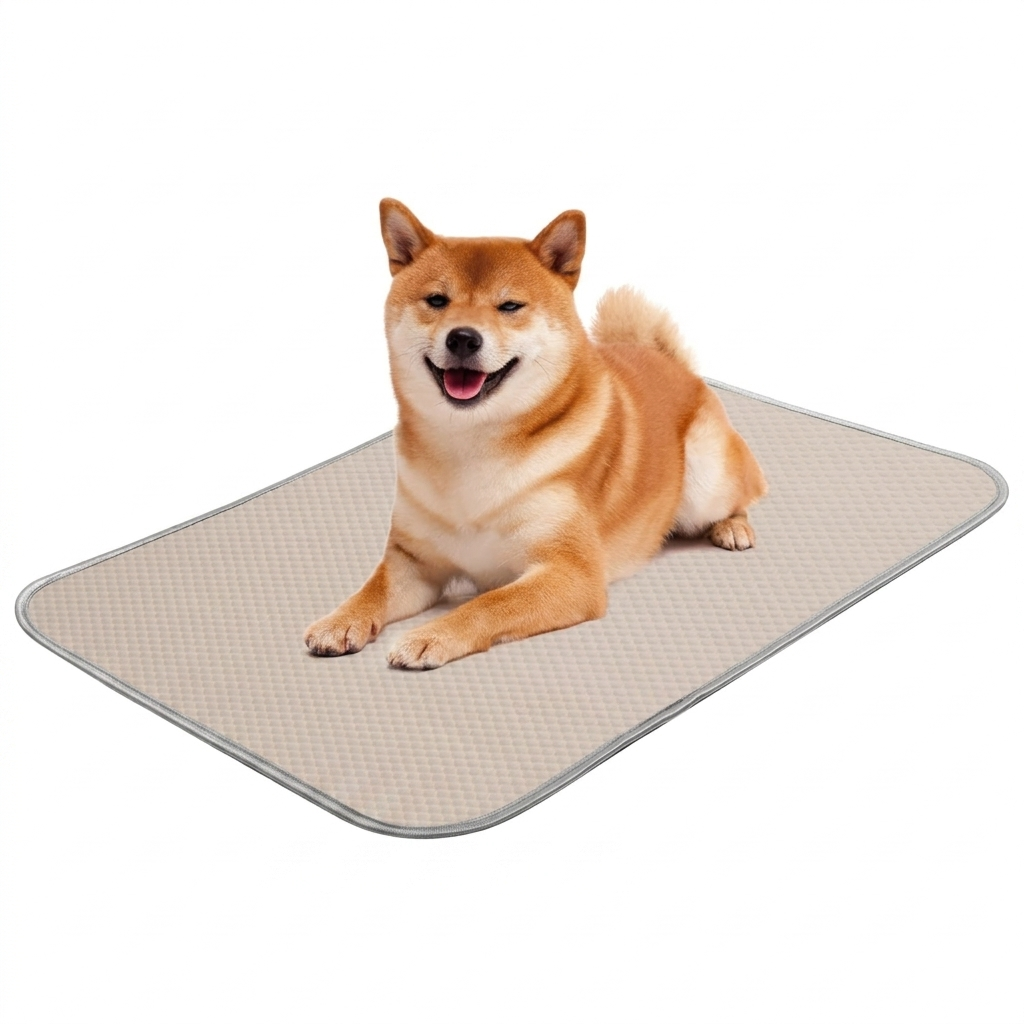 Washable Self-Cooling Ice Silk Pet Mat – Instant Summer Relief for Dogs & Cats