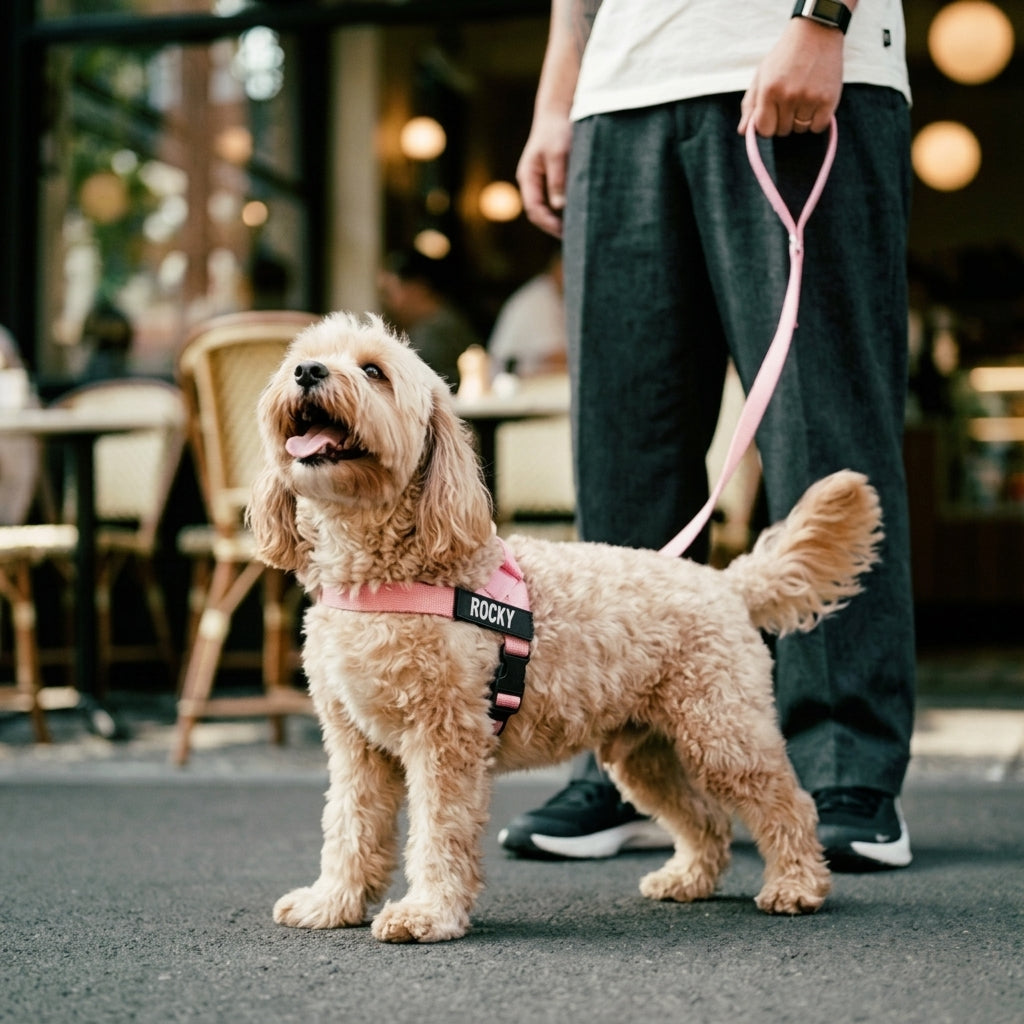 Adjustable Neck & Chafe-Resistant Dog Harness for Small Dogs – No-Pull, Soft Mesh, Easy-Click Buckle