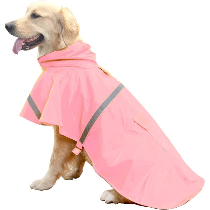 Dog Raincoat for Large Dogs – Waterproof Hoodie with Reflective Strips, Rain Poncho Jacket for XL to XXXL Breeds