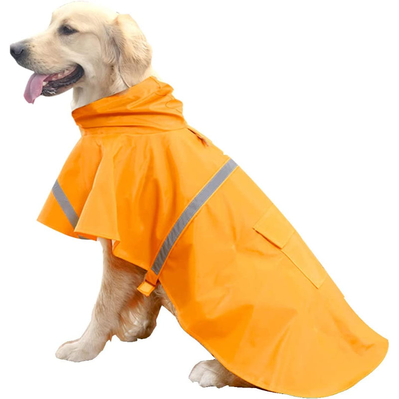 Dog Raincoat for Large Dogs – Waterproof Hoodie with Reflective Strips, Rain Poncho Jacket for XL to XXXL Breeds