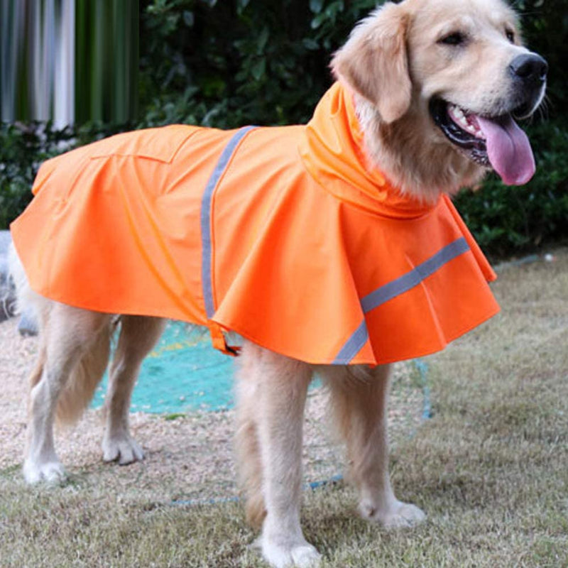 Dog Raincoat for Large Dogs – Waterproof Hoodie with Reflective Strips, Rain Poncho Jacket for XL to XXXL Breeds