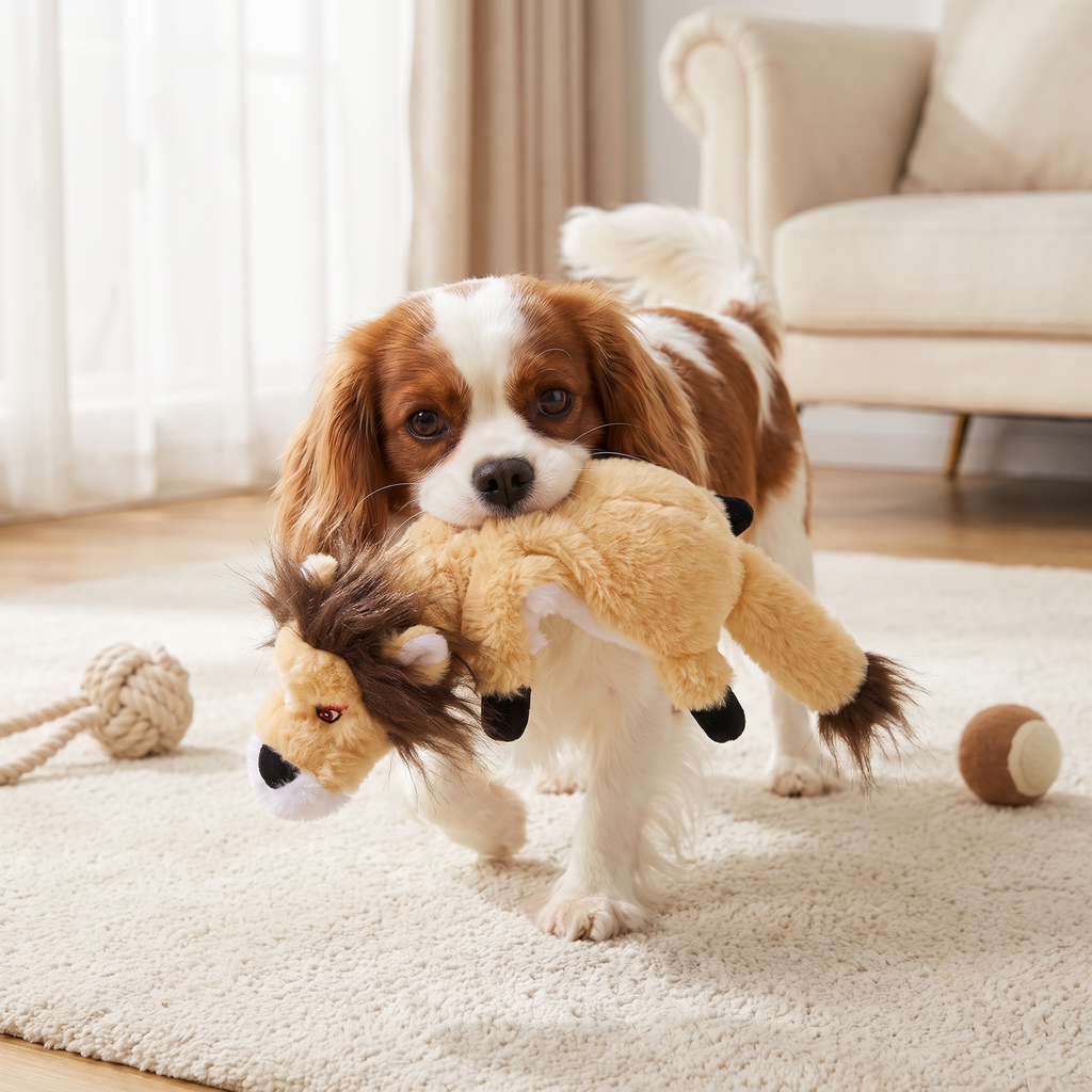 Durable Stuffing-Free Crinkle & Squeak Dog Toy — Mess-Free Fun for Energetic Pups!