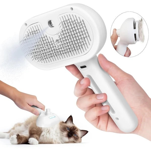 Premium Pet Brush with Steam Function – Gentle, Deep-Cleaning Grooming Tool for Dogs & Cats