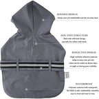 Hooded Dog Raincoat with Leash Hole — Waterproof Double-Layer Rain Jacket with Soft Cotton Lining for Small, Medium & Large Dogs (10 Sizes)